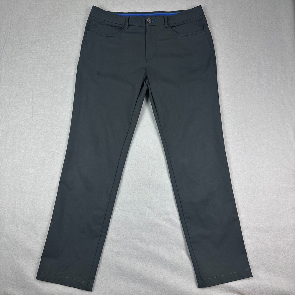 Twillory Pants Mens 34x30 Gray Tailored Fit 5 Pocket Golf Performance Chino